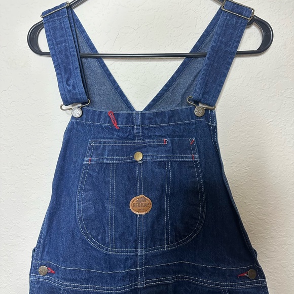 Red Kap Blue Denim Overalls Size 34x32 - Picture 1 of 8